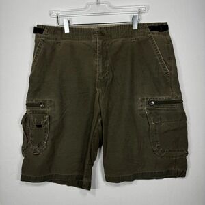 KUHL Mens Cargo Shorts Olive Green Relaxed Fit Size XL Kuhl Dry